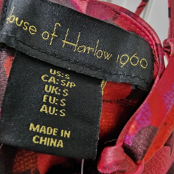 House of Harlow 1960 satin floral dress - Picture 6 of 12